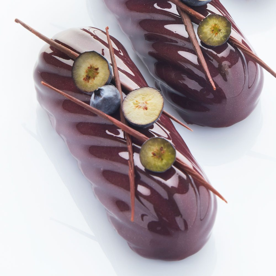 Moule en silicone, Noir, Twist Eclair - Martellato dans le groupe Pâtisserie / Moules / Moules en silicone l\'adresse The Kitchen Lab (1710-26906)