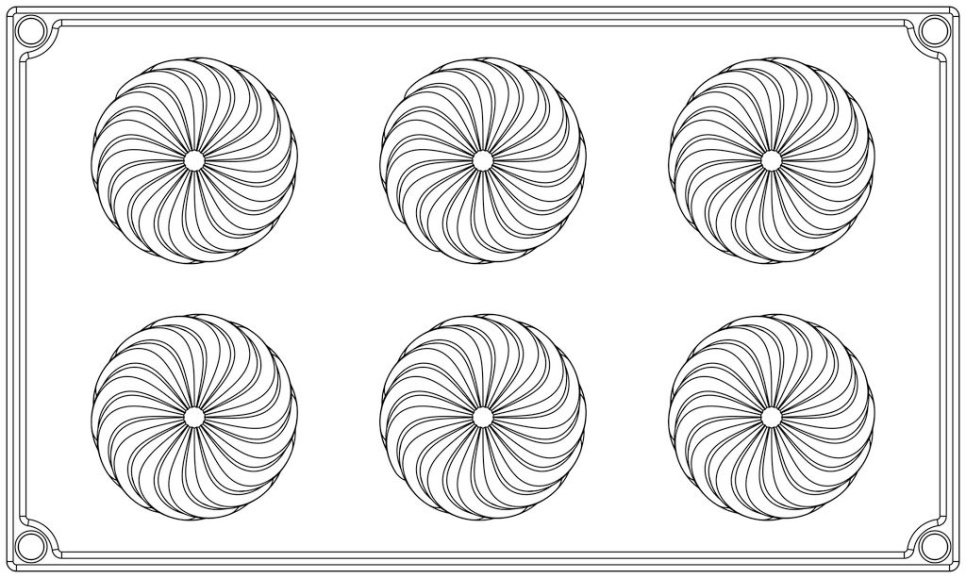 Moule en silicone, noir, Twist, 30SIL506 - Martellato