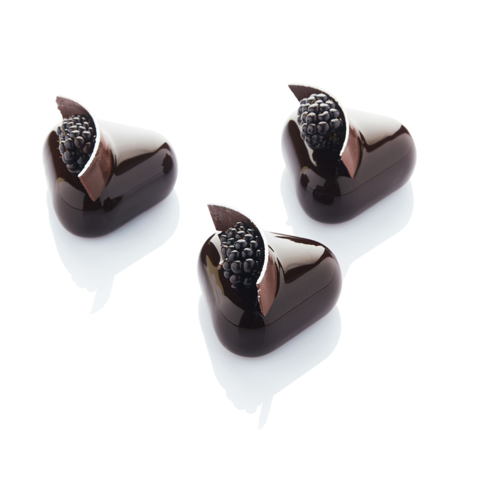 Moule en silicone, noir, triangle, 30SIL507 - Martellato
