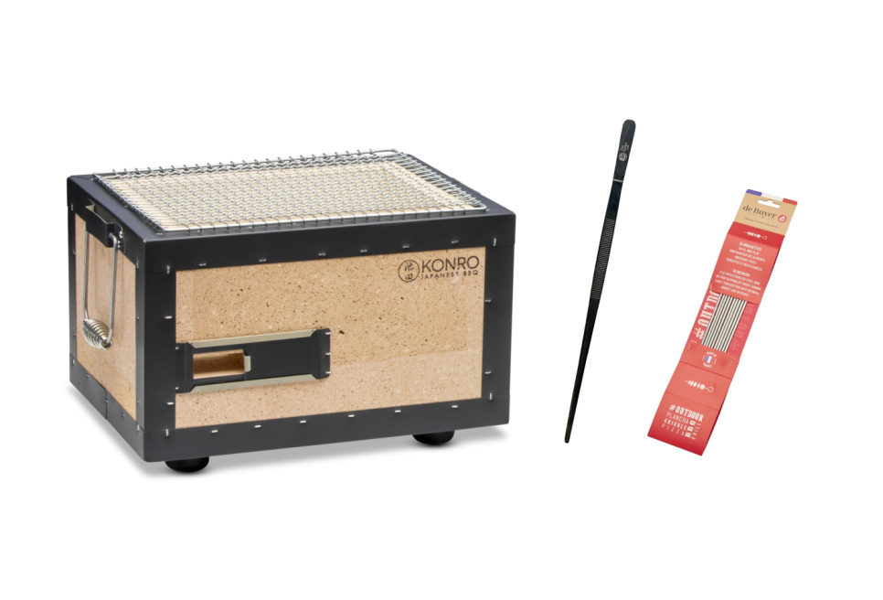 Konro Professional-paket, Japansk kolgrill - Konro dans le groupe Cuisine / Ustensiles de cuisine / Cuisine asiatique l\'adresse The Kitchen Lab (1731-30791)