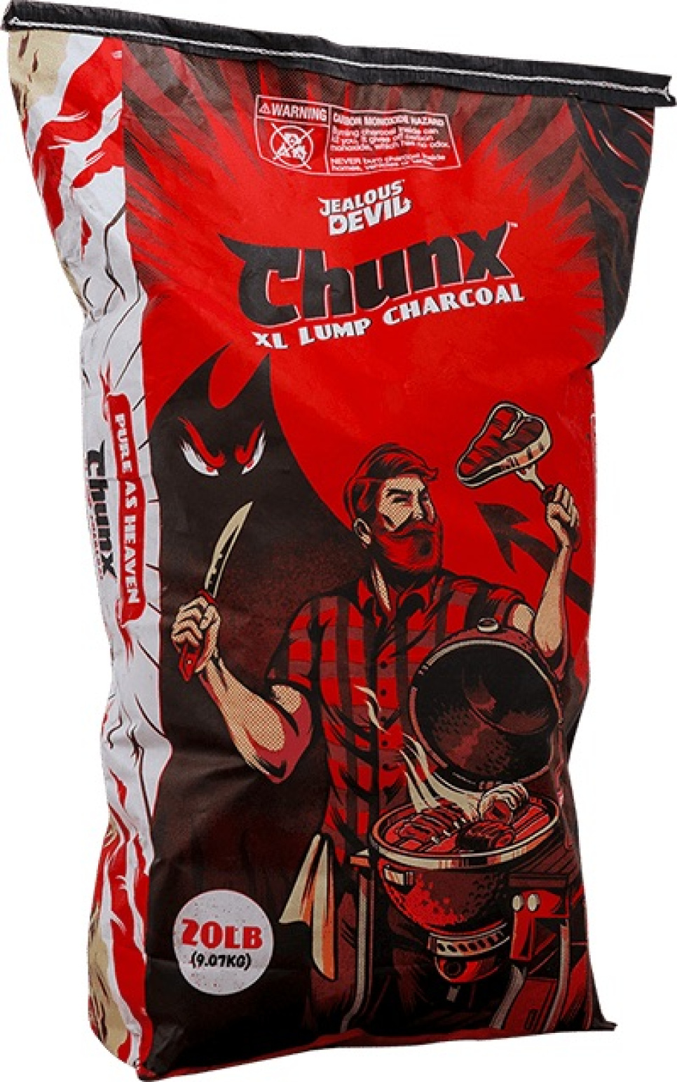 Charbon de bois pour barbecue, Chunx XL - Charbon de bois dur, 9 kg - Jealous Devil dans le groupe Barbecues, plaques de cuisson et Fours / Barbecue à charbon et à briquettes / charbon de bois l\'adresse The Kitchen Lab (1738-27857)