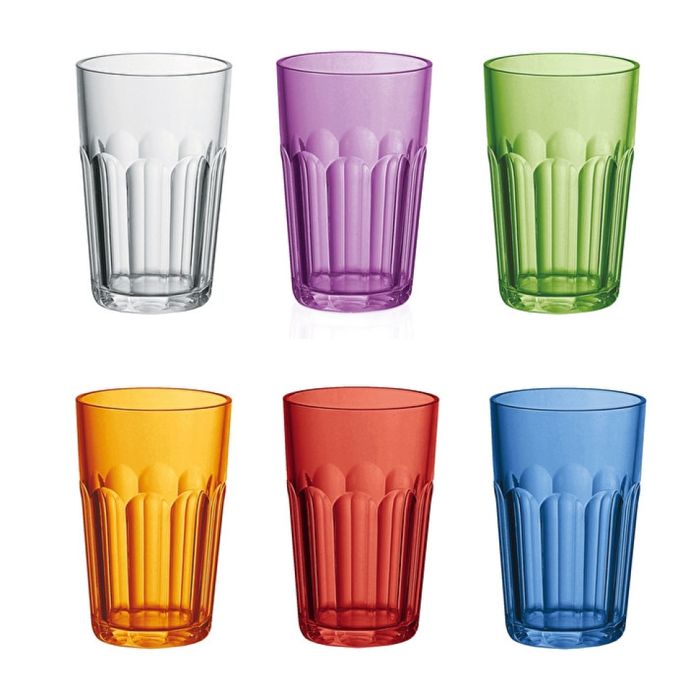 Verre à boire en plastique, 42 CL, 6 pack, happy hour - Guzzini dans le groupe Arts de la table / Verre / Verre à boire l\'adresse The Kitchen Lab (1791-27762)