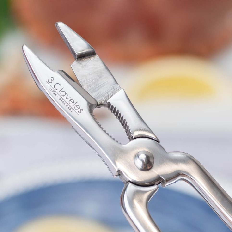 Ciseaux à crustacés avec ressort, 17 cm - 3 Claveles