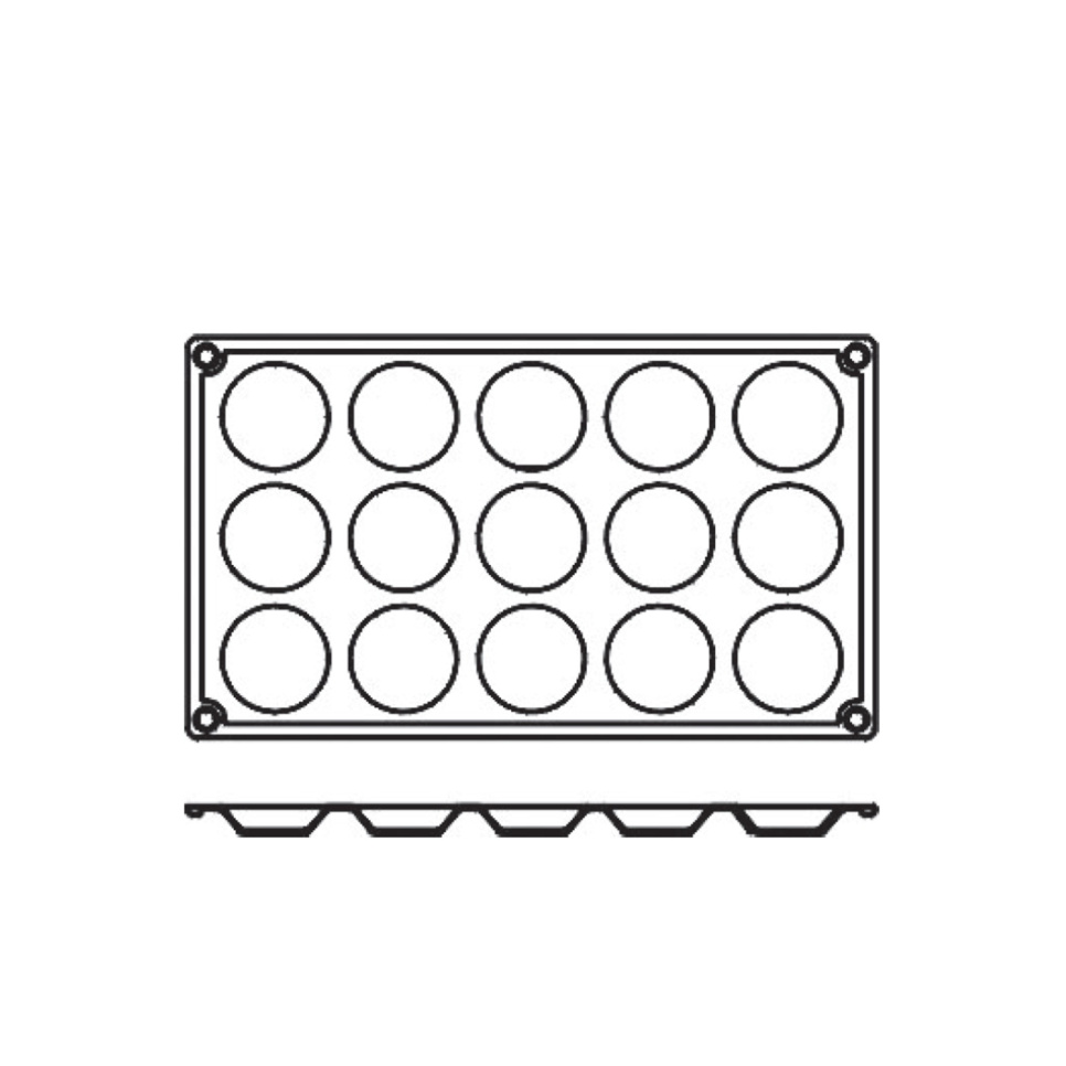 Moule à pâtisserie en silicone, tartelette, 8 pcs - Pavoni