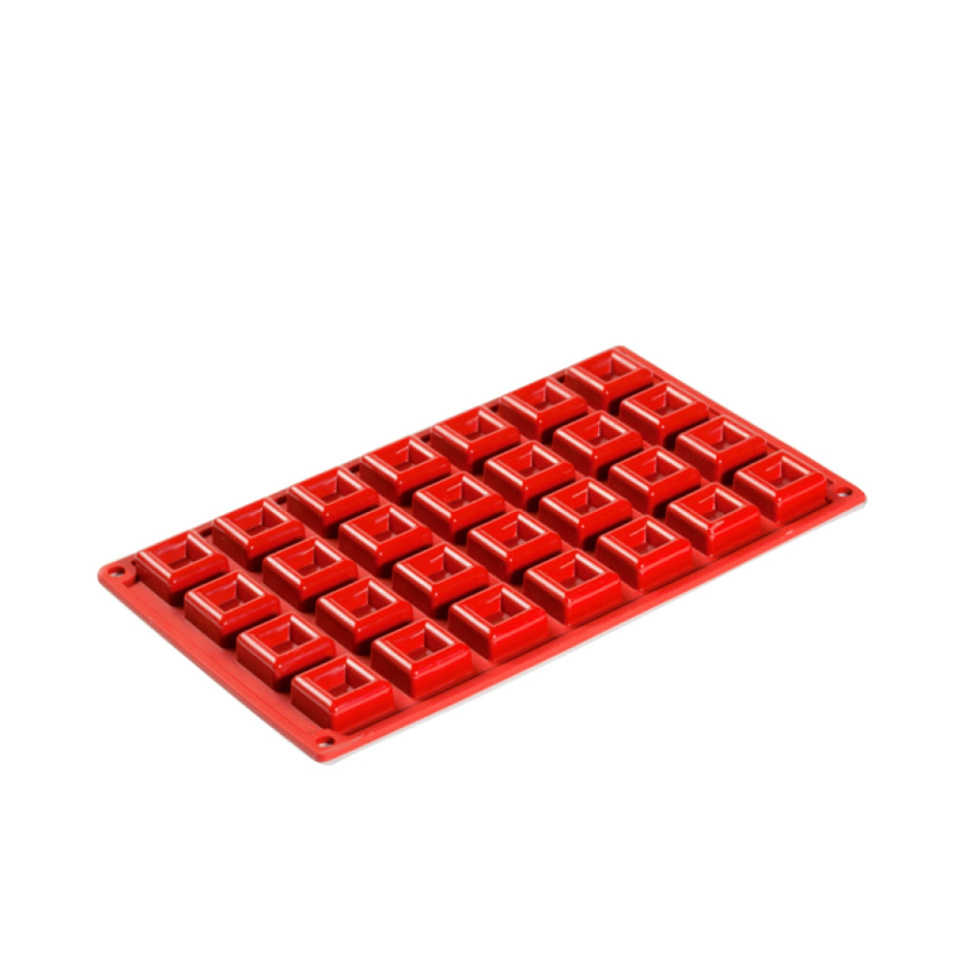 Moule à pâtisserie en silicone, petit Savarin carré, 28 pcs - Pavoni dans le groupe Pâtisserie / Moules / Moules en silicone l\'adresse The Kitchen Lab (1827-20840)