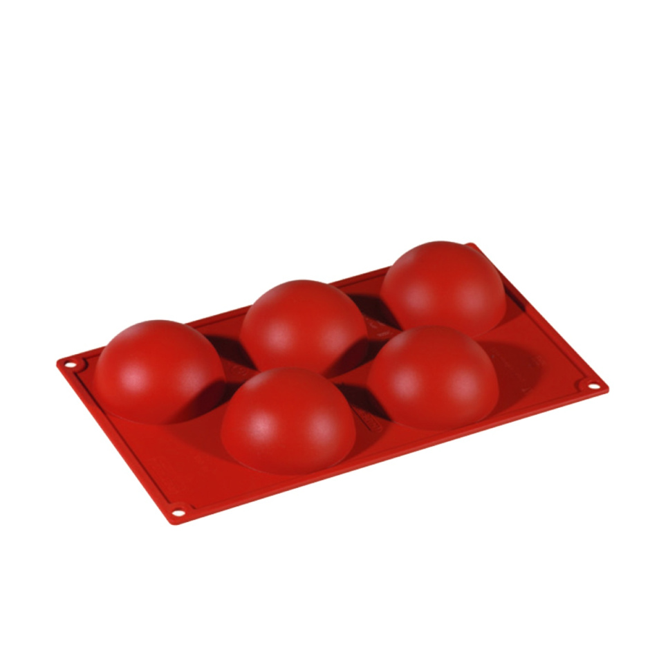 Moule à pâtisserie en silicone, demi-sphère, 5 pcs - Pavoni dans le groupe Pâtisserie / Moules / Moules en silicone l\'adresse The Kitchen Lab (1827-20845)