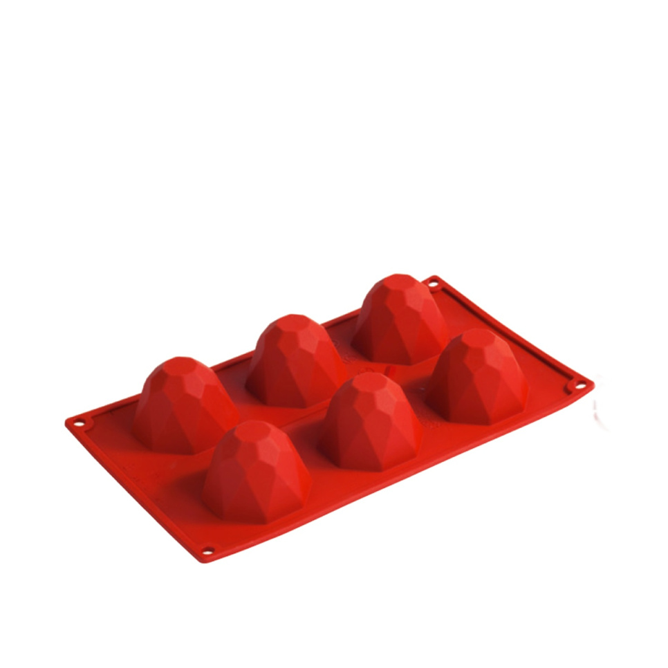 Moule à pâtisserie en silicone, diamant, 6 pcs - Pavoni dans le groupe Pâtisserie / Moules / Moules en silicone l\'adresse The Kitchen Lab (1827-20852)