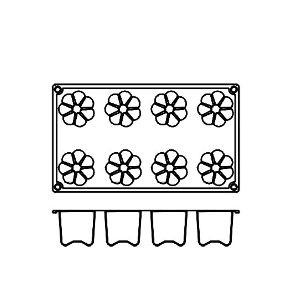 Moule à pâtisserie en silicone, Bavarois, 15 pcs - Pavoni