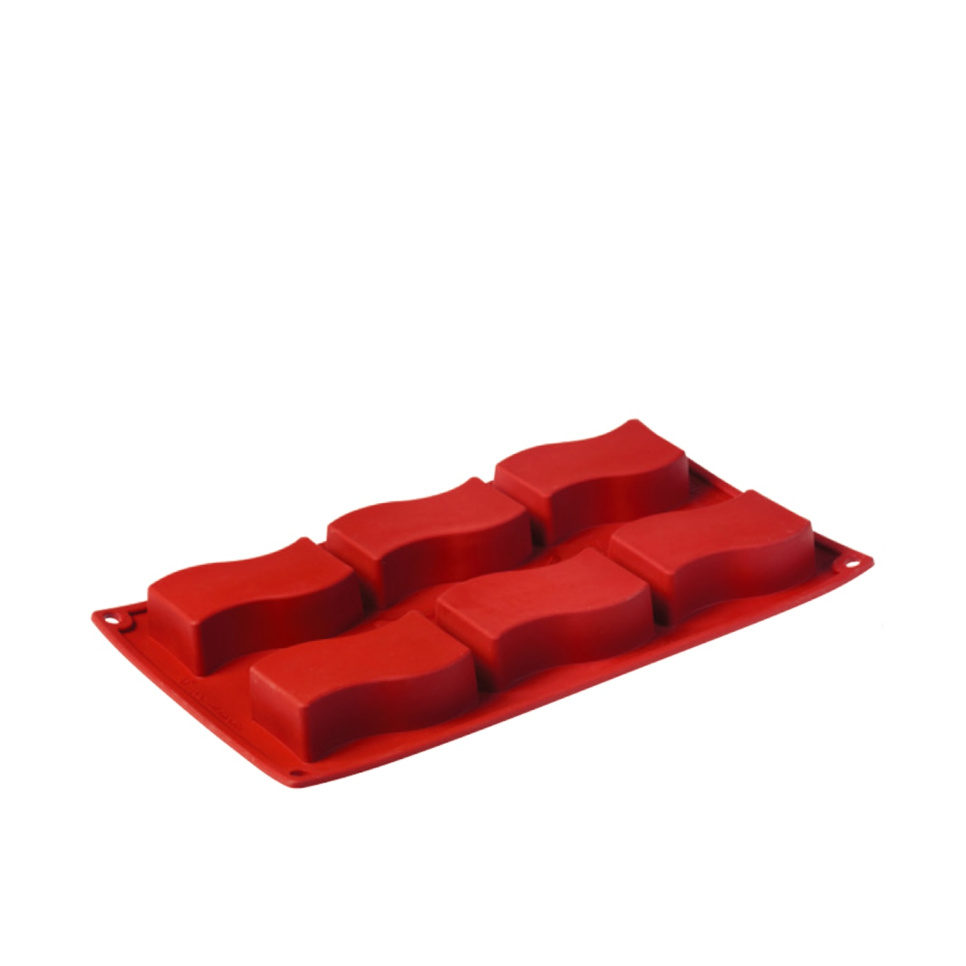 Moule à pâtisserie en silicone, rectangle oscillant, 6 pcs - Pavoni dans le groupe Pâtisserie / Moules / Moules en silicone l\'adresse The Kitchen Lab (1827-20867)