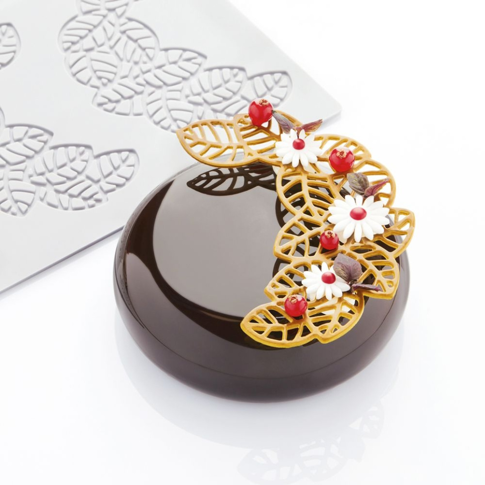 Forme de silicone pour Tuile Pr001, feuilles en couronne, pavodecor - Pavoni dans le groupe Pâtisserie / Moules / Moules en silicone l\'adresse The Kitchen Lab (1827-27483)