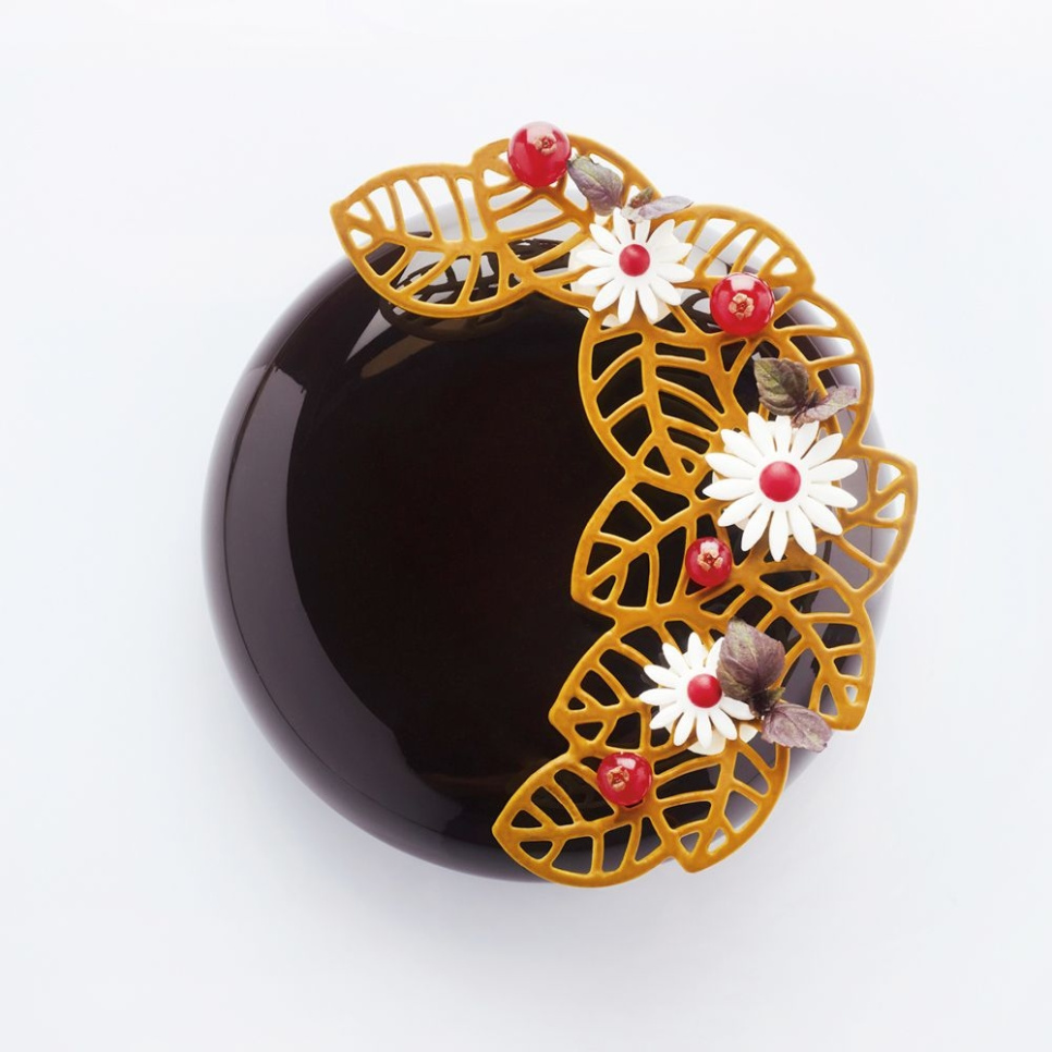 Forme de silicone pour Tuile Pr001, feuilles en couronne, pavodecor - Pavoni