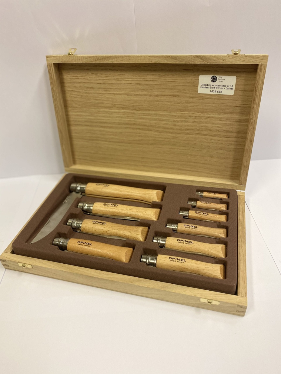 Couteaux en coffret de collection, inox, 10 pièces - Opinel dans le groupe Cuisine / Couteaux de cuisine / Set de couteaux l\'adresse The Kitchen Lab (1861-22620)