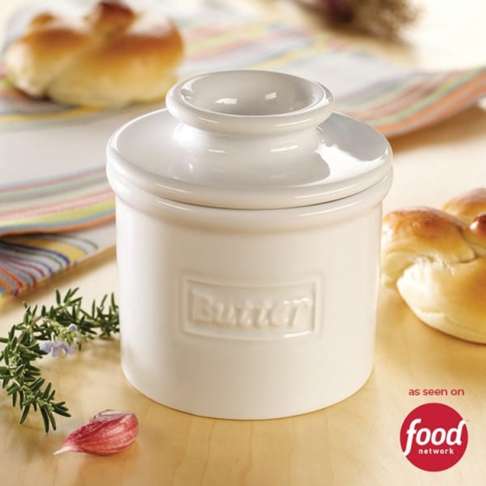 Cloche à beurre, Retro Café Blanc - Butter Bell® dans le groupe Arts de la table / Assiettes, Bols et Plats / Beurrier l\'adresse The Kitchen Lab (1869-22928)