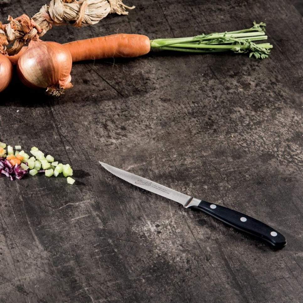 Couteau à steak dentelé, 11 cm, Adhoc Glossy Black - Berkel