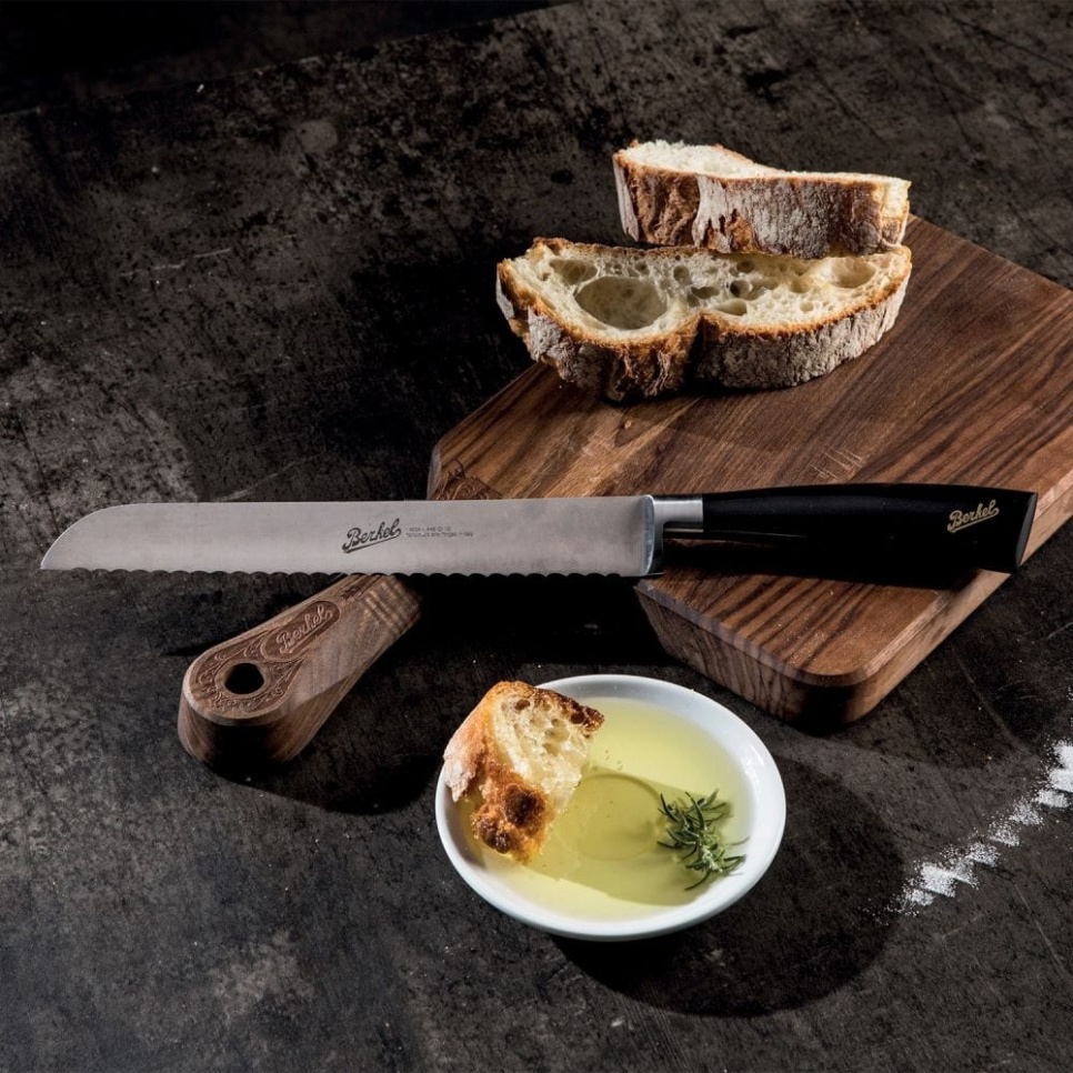Couteau à pain, 22 cm, Elegance Noir Brillant - Berkel