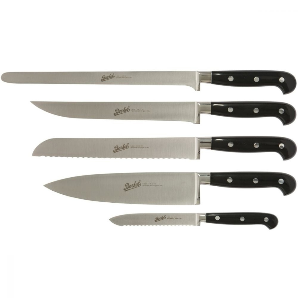 Lot de couteaux en cinq parties, Adhoc Noir Brillant - Berkel dans le groupe Cuisine / Couteaux de cuisine / Set de couteaux l\'adresse The Kitchen Lab (1870-23982)