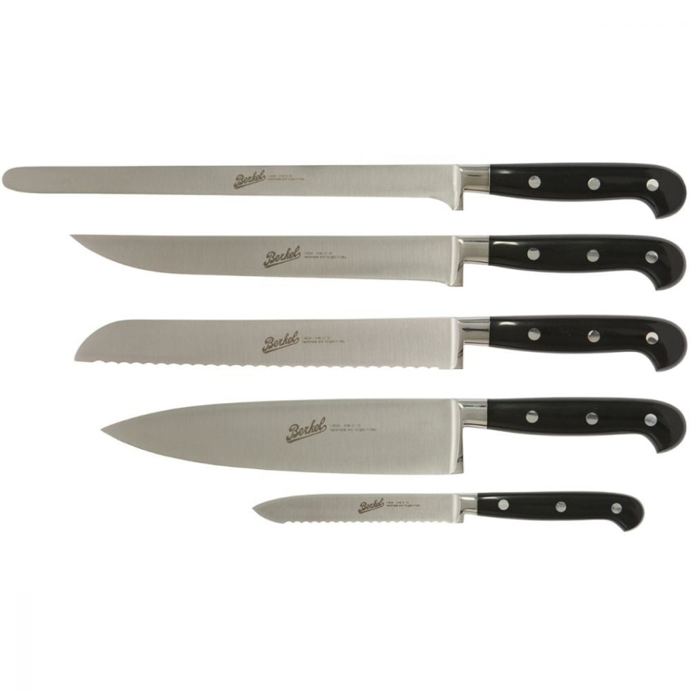 Lot de couteaux en cinq parties, Adhoc Noir Brillant - Berkel dans le groupe Cuisine / Couteaux de cuisine / Set de couteaux l\'adresse The Kitchen Lab (1870-23982)
