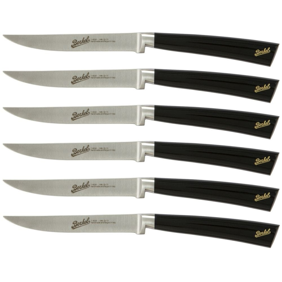 Couteaux à steak, pack de 6, Elegance Glossy Black - Berkel dans le groupe Cuisine / Couteaux de cuisine / Set de couteaux l\'adresse The Kitchen Lab (1870-23983)