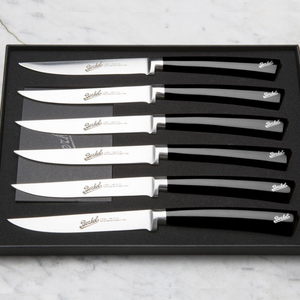 Couteaux à steak, pack de 6, Elegance Glossy Black - Berkel