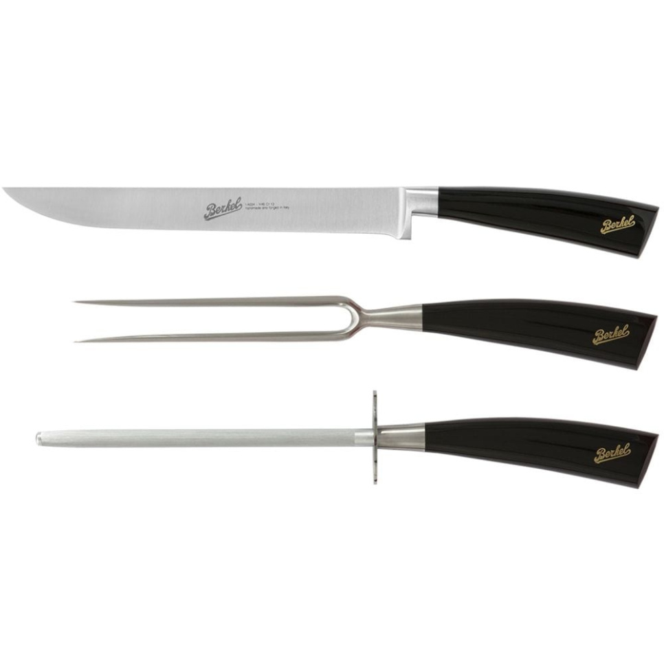 Set de rôtissage en trois parties, Elegance Glossy Black - Berkel dans le groupe Cuisine / Couteaux de cuisine / Set de couteaux l\'adresse The Kitchen Lab (1870-23984)
