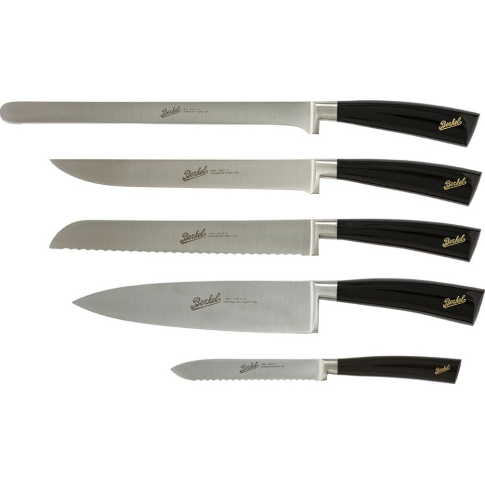 Lot de couteaux en cinq parties, Elegance Noir Brillant - Berkel dans le groupe Cuisine / Couteaux de cuisine / Set de couteaux l\'adresse The Kitchen Lab (1870-23986)