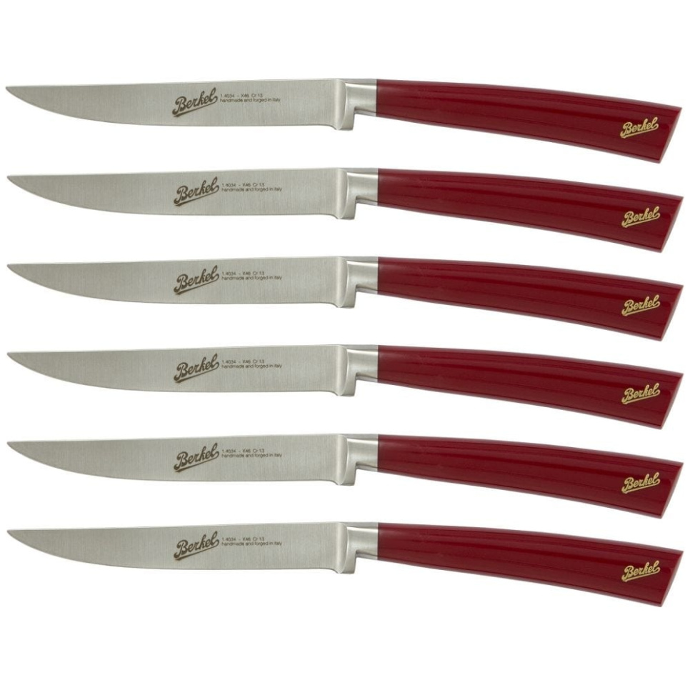 Couteaux à steak, pack de 6, Elegance Red - Berkel dans le groupe Arts de la table / Couverts / l\'adresse The Kitchen Lab (1870-23988)