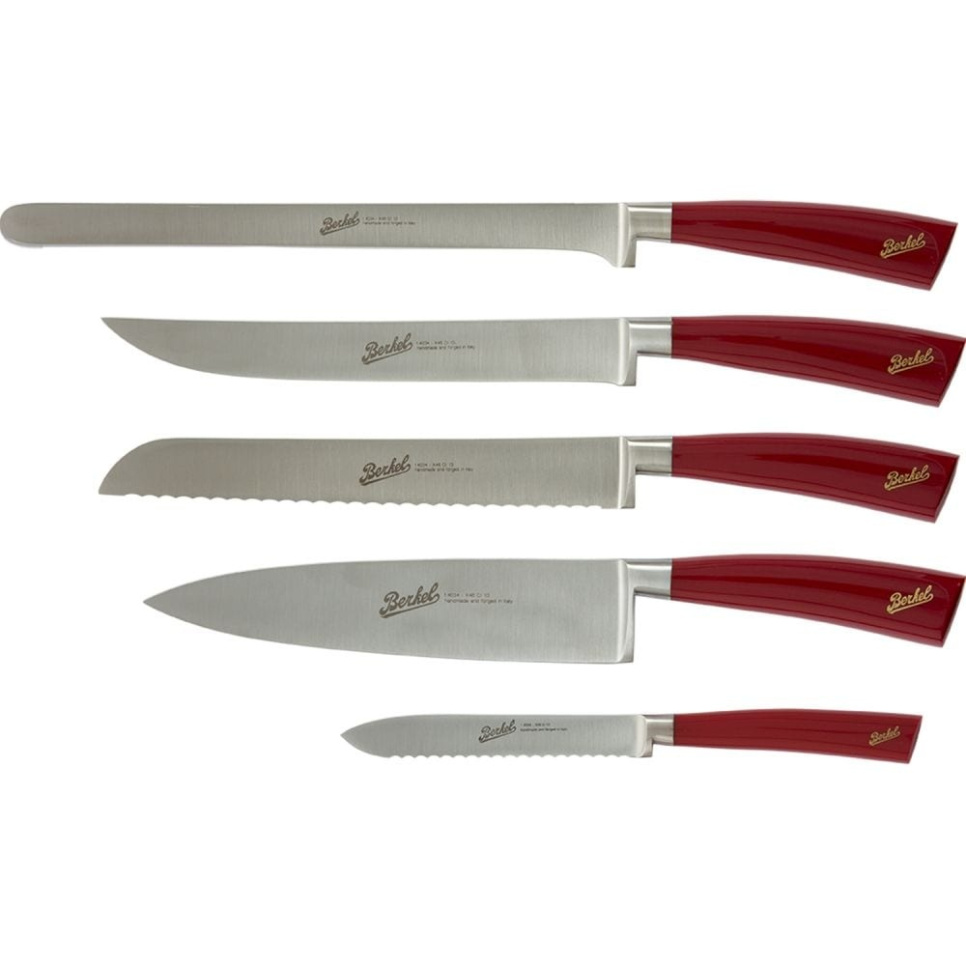 Lot de couteaux en cinq parties, Elegance Rouge - Berkel dans le groupe Cuisine / Couteaux de cuisine / Set de couteaux l\'adresse The Kitchen Lab (1870-23991)