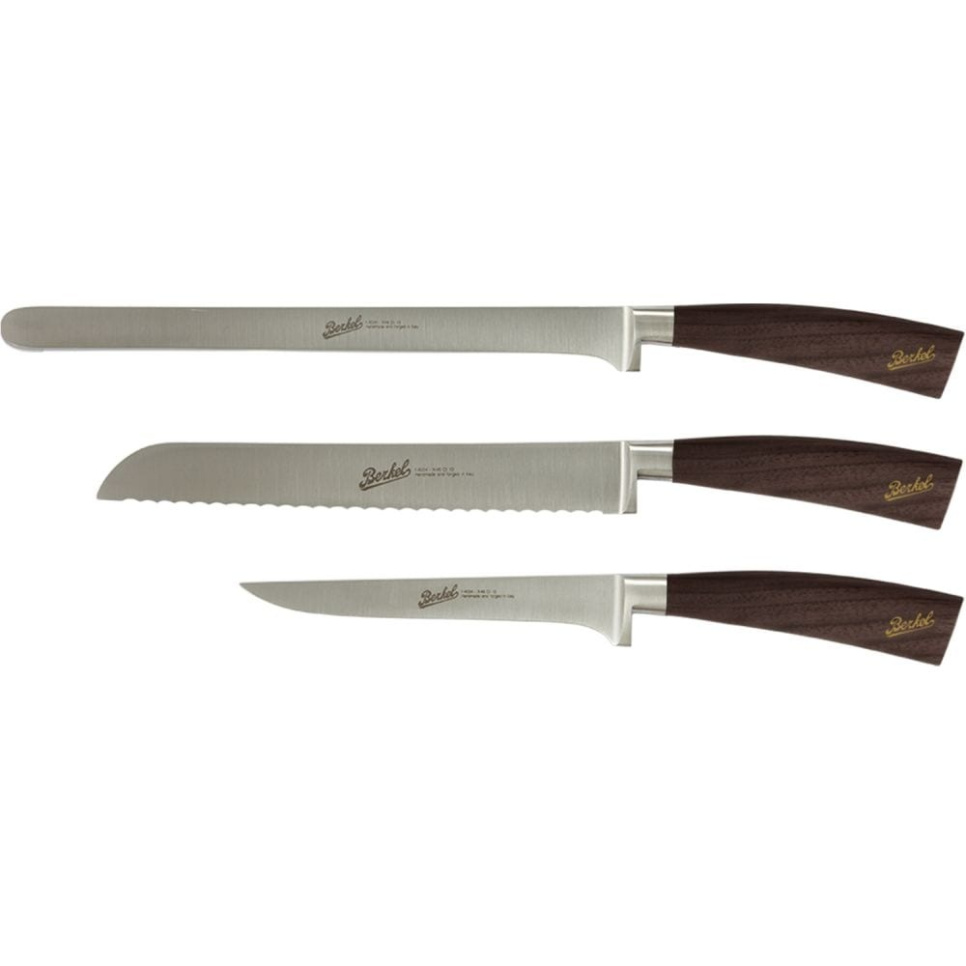 Service à jambon en trois parties, Élégance Noyer - Berkel dans le groupe Cuisine / Couteaux de cuisine / Set de couteaux l\'adresse The Kitchen Lab (1870-23993)