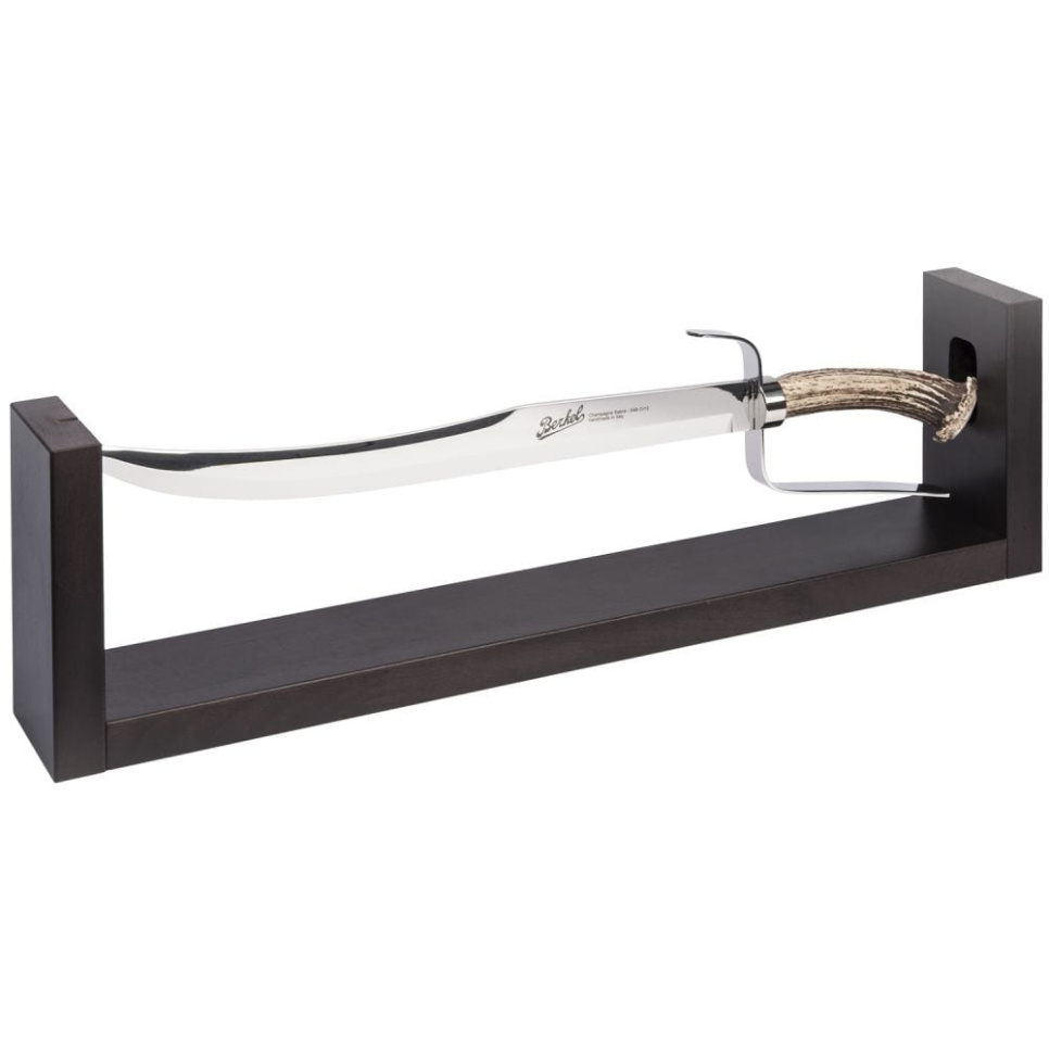 Sabre à champagne avec support en bois, 52 cm, Corne de Cerf Elegance - Berkel dans le groupe Cocktails et Vin / Accessoires pour le vin / Couteaux de sommelier et ouvre-bouteilles l\'adresse The Kitchen Lab (1870-24002)