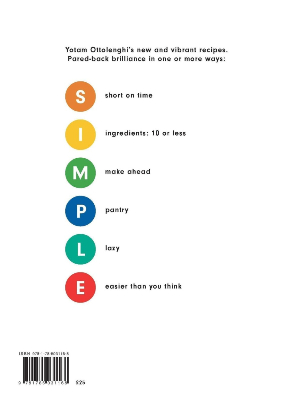 Ottolenghi Simple : A Cookbook de Yotam Ottolenghi