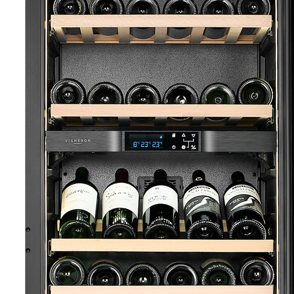 Cave à vin Kitchen Built-in 180, Triple zone, Noir - Vigneron