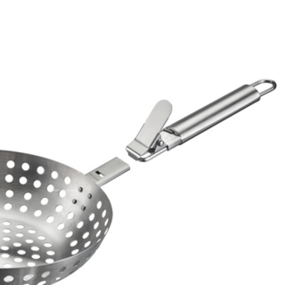Panier à grillades perforé en acier inoxydable avec poignée amovible, 28 cm - Westmark