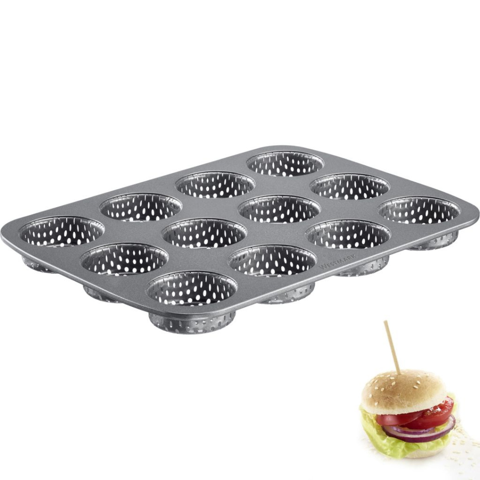 Moule à pâtisserie perforé pour mini-pains à hamburger, antiadhésif - Westmark