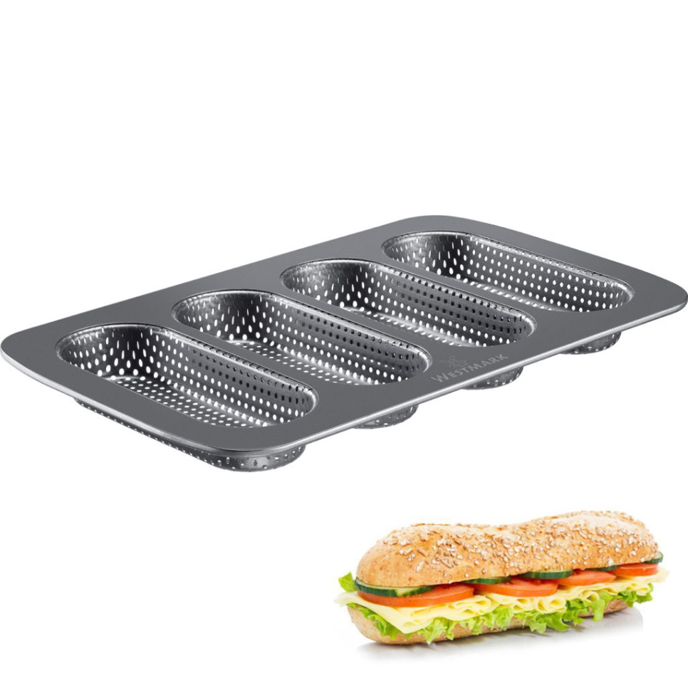 Moule à pain perforé pour mini-baguettes, antiadhésif - Westmark
