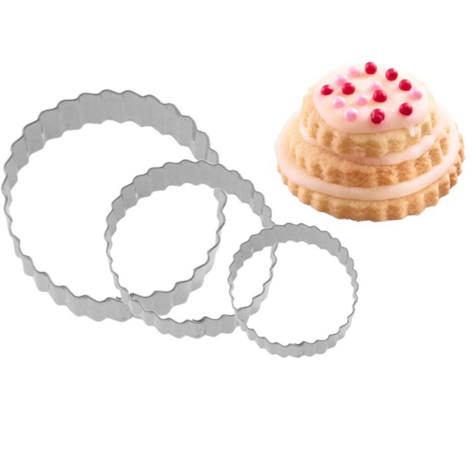 Moule à pain d\'épices, rond ondulé, 4, 5 et 6 cm, paquet de 3 - Westmark