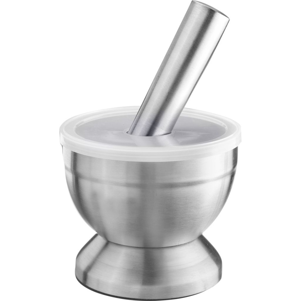Mortier en acier inoxydable avec capuchon anti-éclaboussures, 10 cm - Westmark dans le groupe Cuisine / Ustensiles de cuisine / Mortiers l\'adresse The Kitchen Lab (2190-32281)