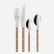 Set de couverts, 24 pièces, Bistrot Pearly, Caramel - Sabre Paris