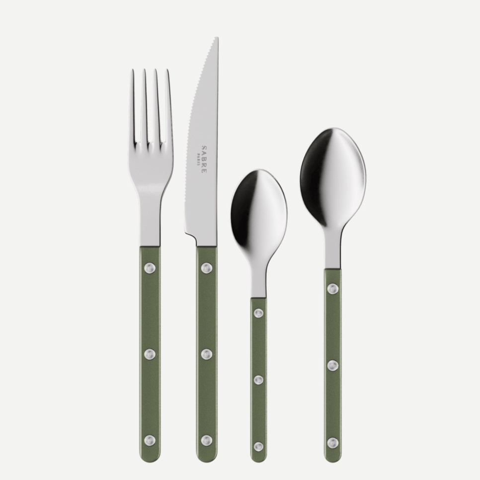 Set de couverts, 24 pièces, Bistrot Pearly, Dark green - Sabre Paris dans le groupe Arts de la table / Couverts / Couverts l\'adresse The Kitchen Lab (2195-32318)
