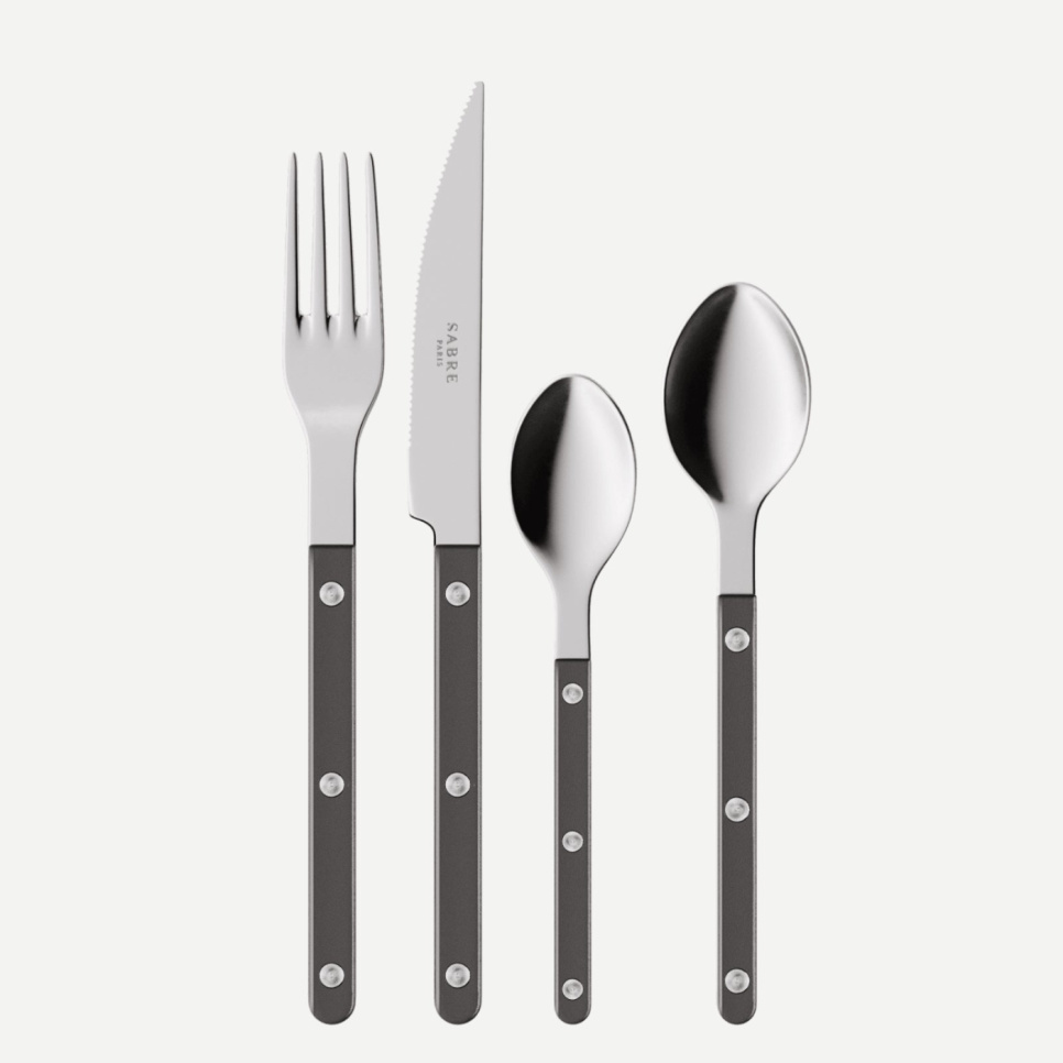 Set de couverts, 24 pièces, Bistrot Pearly, Dark grey - Sabre Paris dans le groupe Arts de la table / Couverts / Couverts l\'adresse The Kitchen Lab (2195-32319)