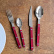Set de couverts, 24 pièces, Bistrot Pearly, Red - Sabre Paris