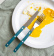 Set de couverts, 24 pièces, Bistrot Pearly, Turquoise - Sabre Paris