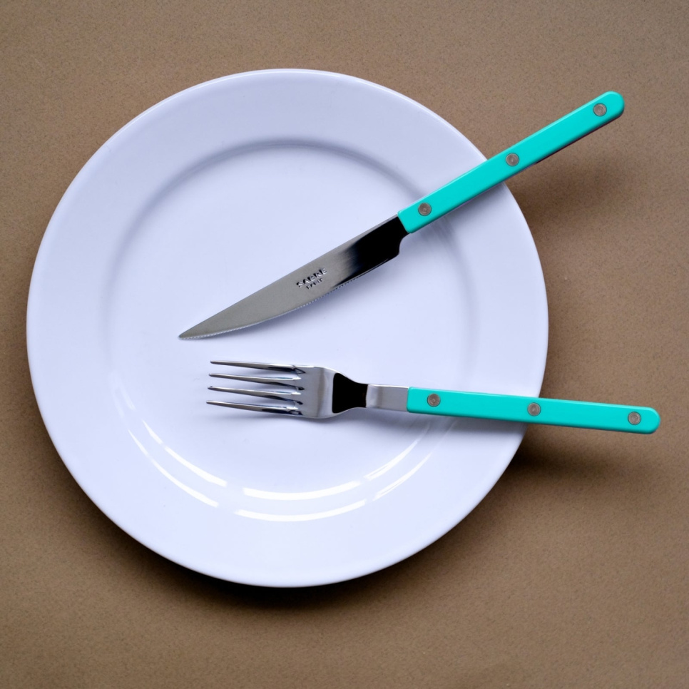 Set de couverts, 24 pièces, Bistrot, Turquoise - Sabre Paris