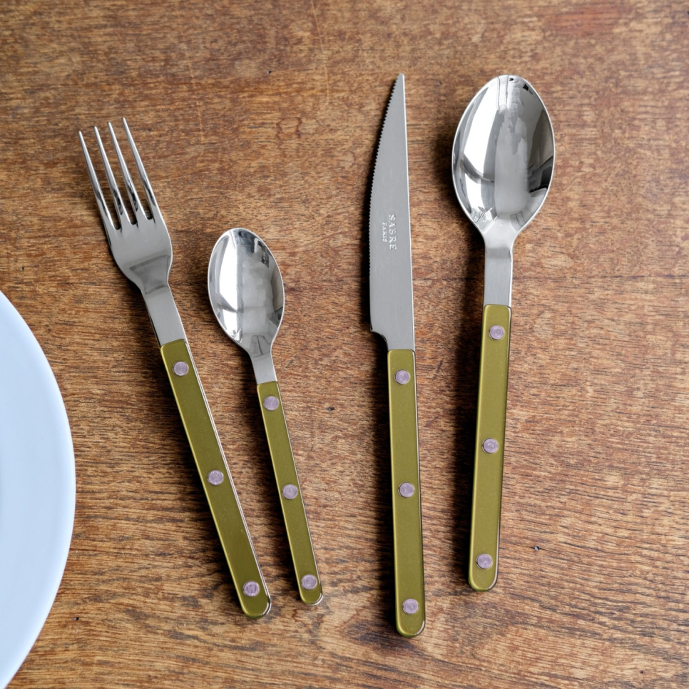 Set de couverts, 4 pièces, Bistrot Pearly, Moss - Sabre Paris