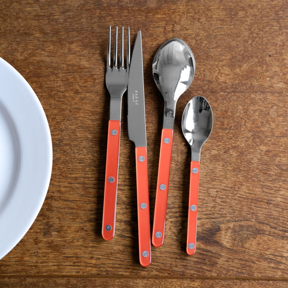 Set de couverts, 4 pièces, Bistrot Pearly, Orange - Sabre Paris