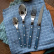 Set de couverts, 4 pièces, Bistrot Pearly, Steel blue - Sabre Paris