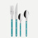 Set de couverts, 4 pièces, Bistrot Pearly, Turquoise - Sabre Paris