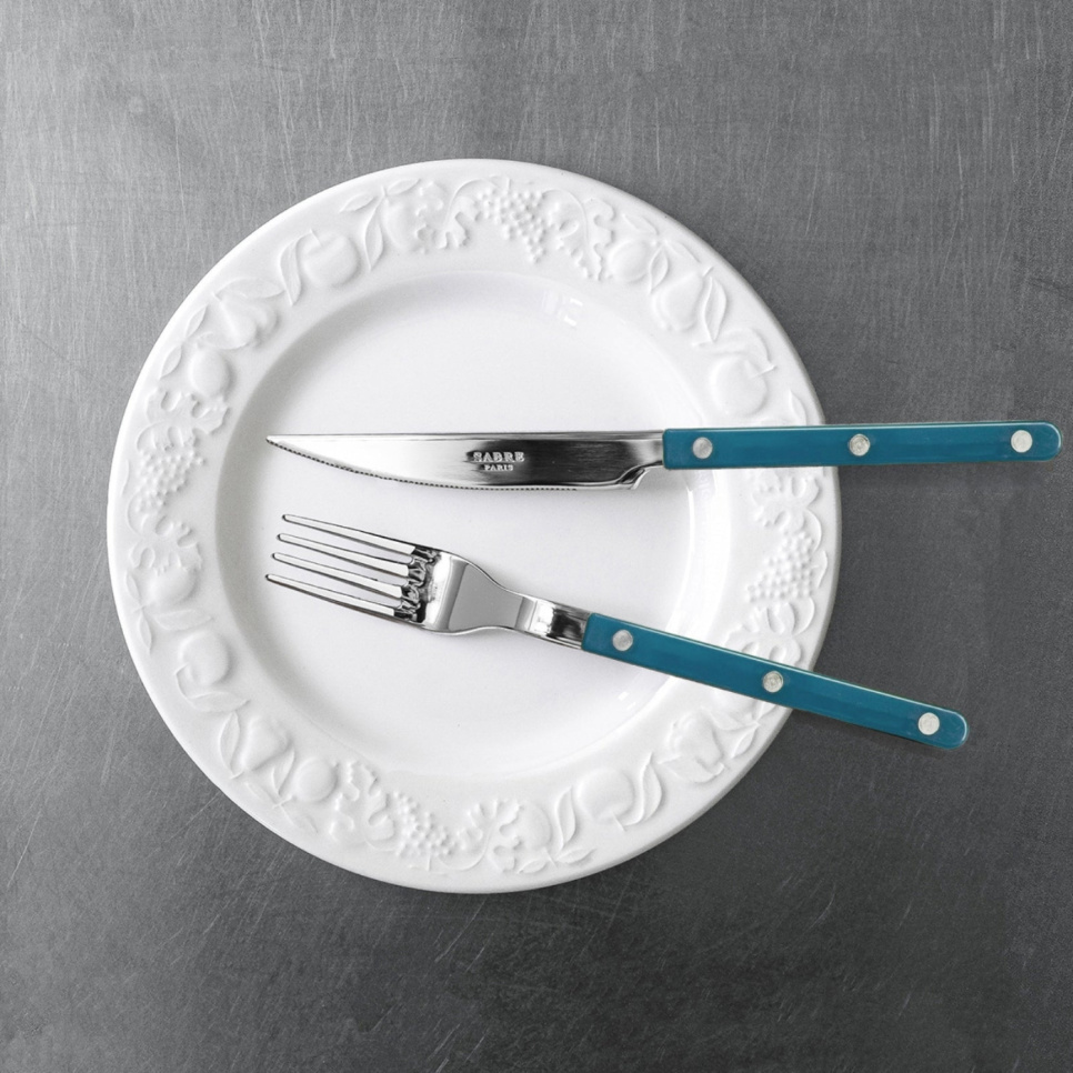 Set de couverts, 4 pièces, Bistrot, Aquamarine - Sabre Paris