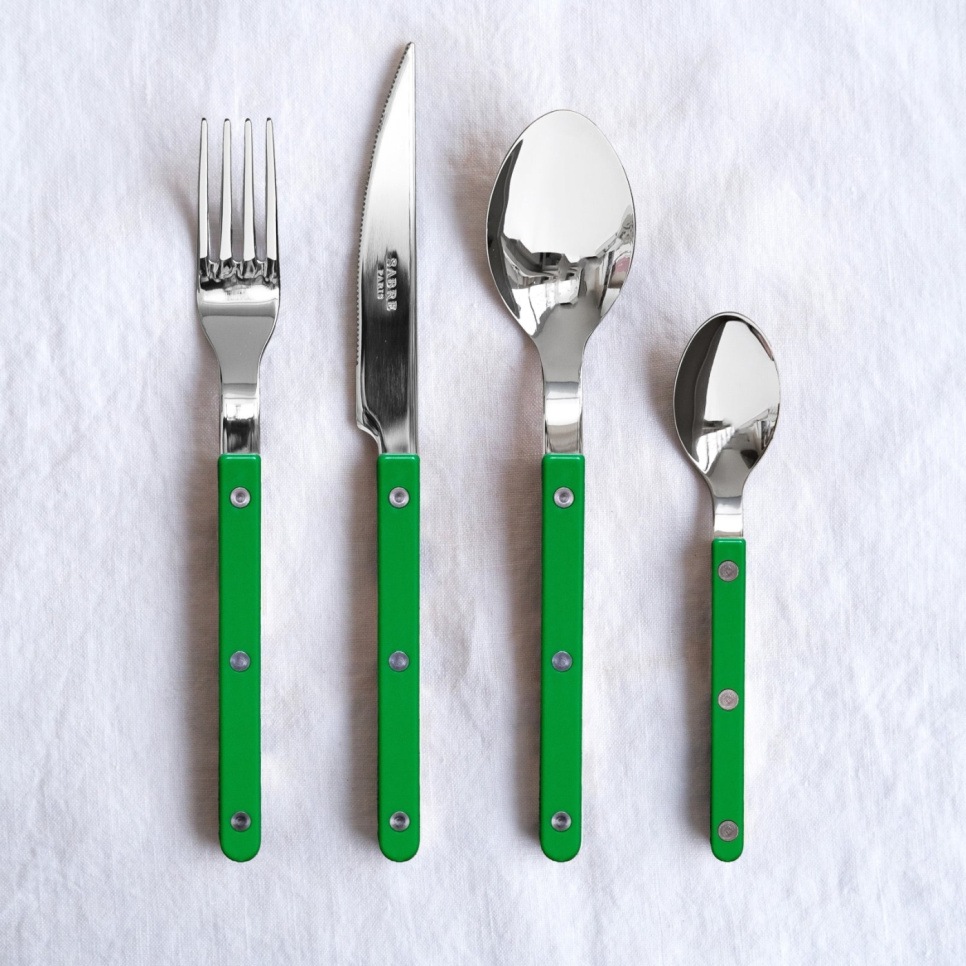 Set de couverts, 4 pièces, Bistrot, Garden green - Sabre Paris