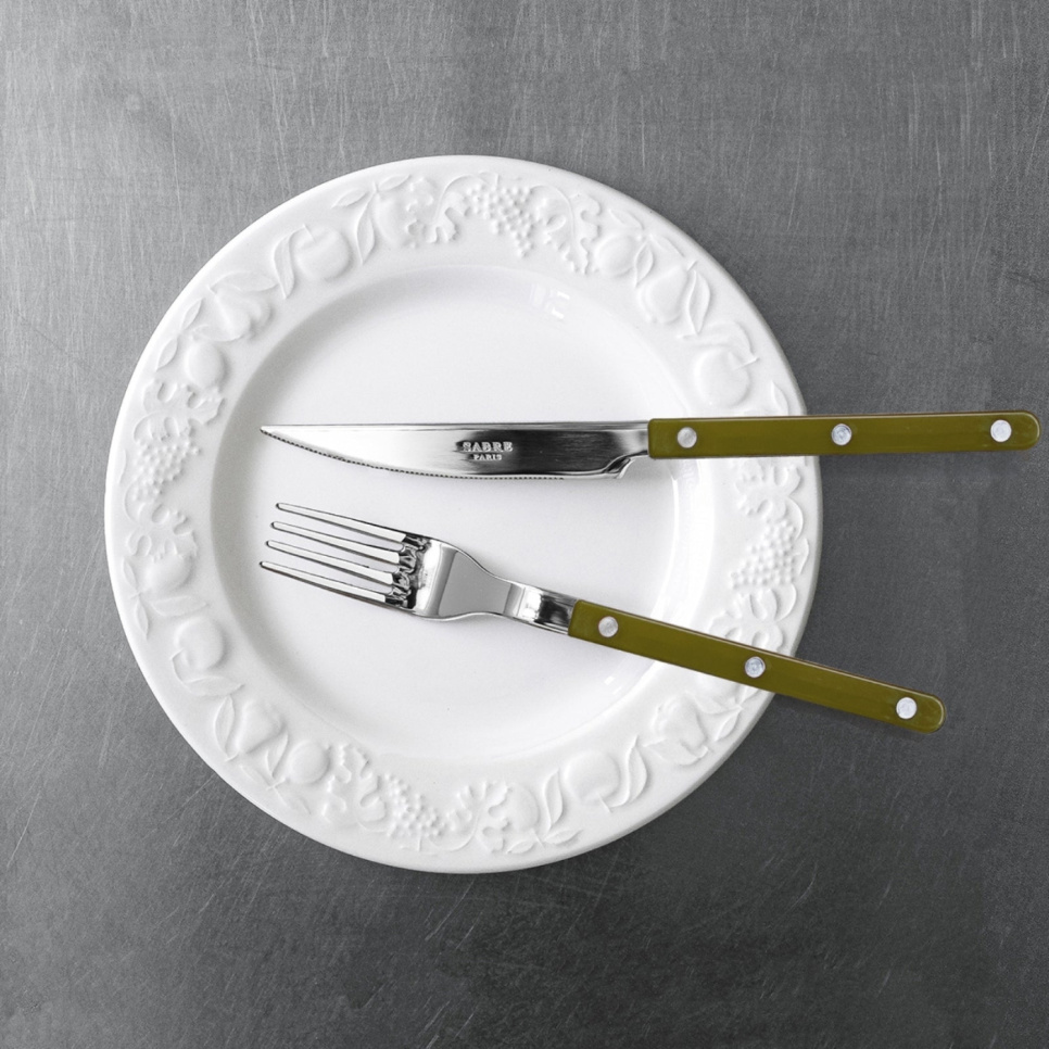 Set de couverts, 4 pièces, Bistrot, Green fern - Sabre Paris