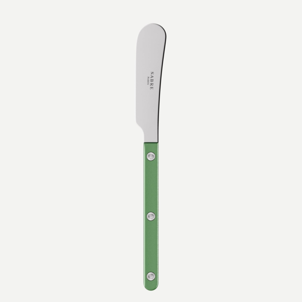 Couteau à beurre, Bistrot Pearly, Garden green - Sabre Paris dans le groupe Arts de la table / Couverts / Couteaux à beurre l\'adresse The Kitchen Lab (2195-32545)